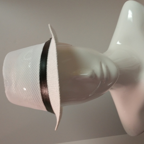 Unisex Mesh White Fedora Hat With Faux Leather Strap Buckle Boho Streetwear - Picture 3 of 14